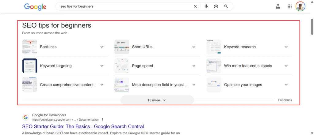 featured snippets